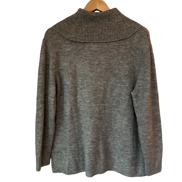 Calvin Klein Gray Cowl Neck Sweater, Large - Picture 4 of 9